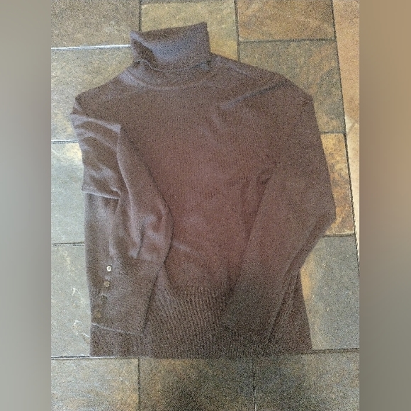 Brown JM Collection Turtleneck Size Large - Picture 1 of 2